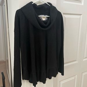 Anthropologie black turtleneck sweater